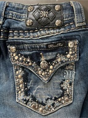 B-9-6 Miss Me Blue Embellished Jeans